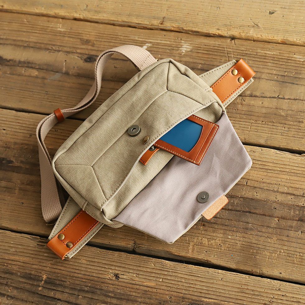求道の布帛(ふはく)”帆布 ボディバッグ | 香久山鞄