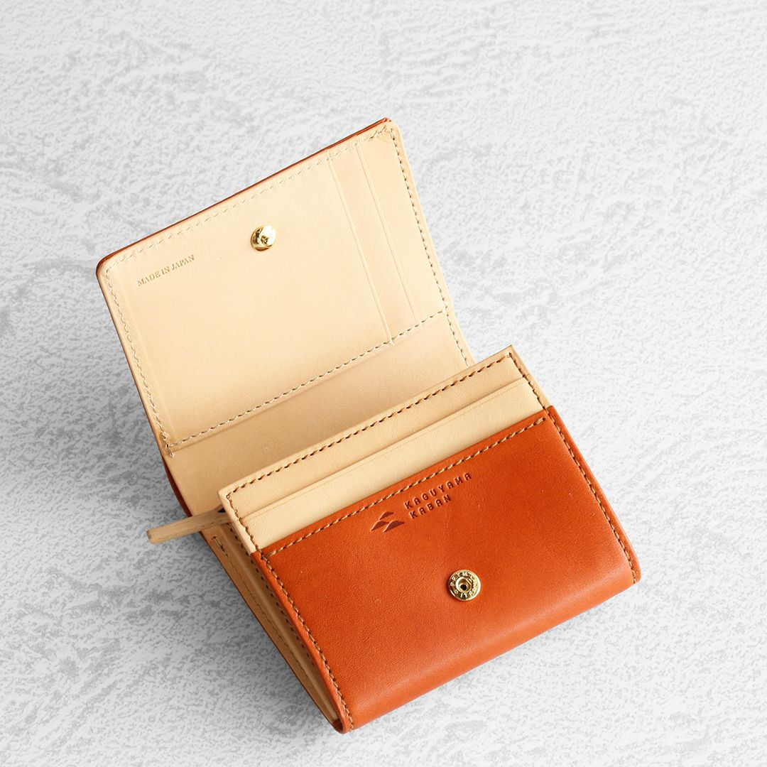 栃木レザー二つ折りミニ財布 | 香久山鞄