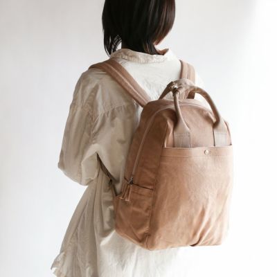 8号帆布ふっくりフタミミリュック(L) | 香久山鞄