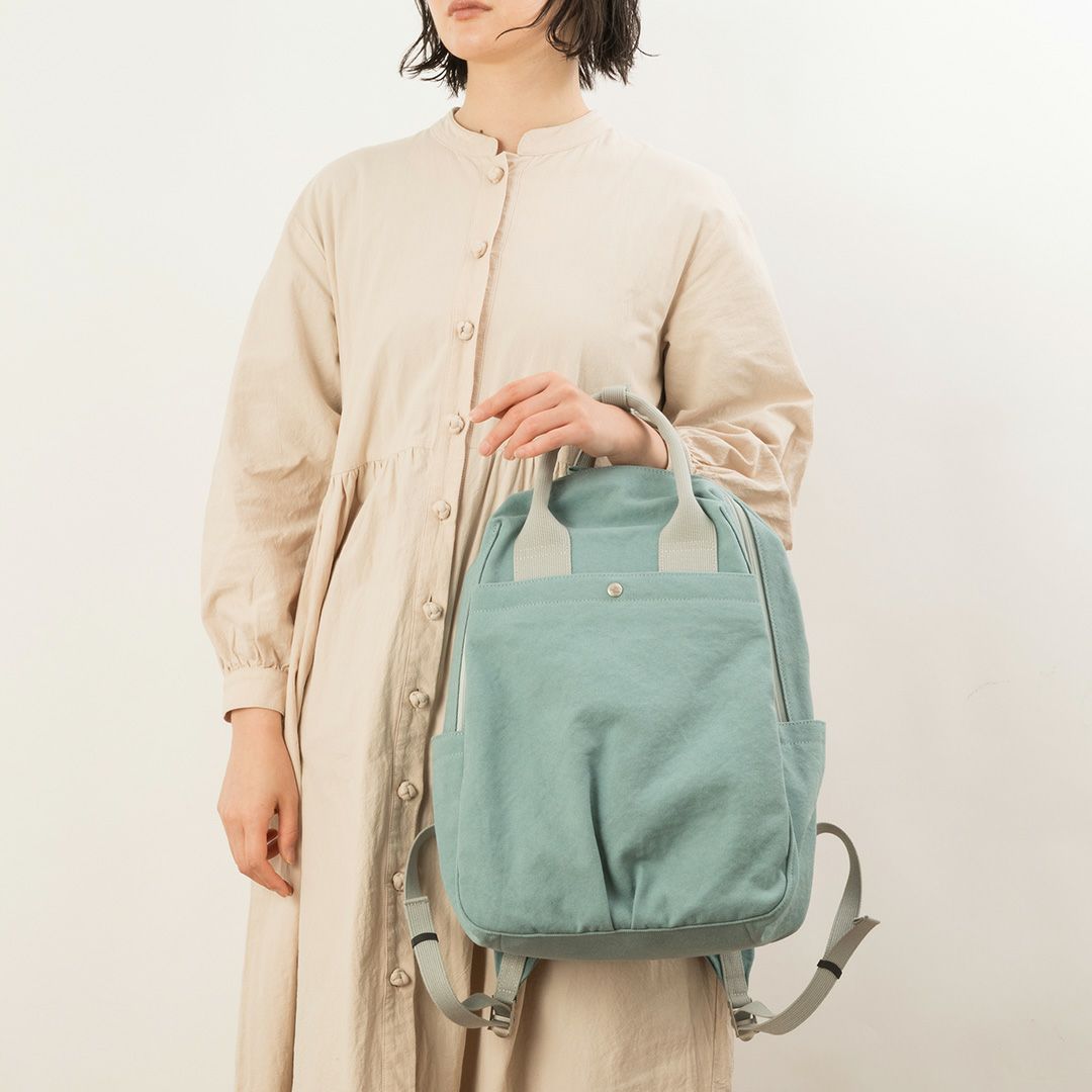 玲雪様お取り置き　ハンドメイド　2wayリュック(M)　kippis×帆布 工場 直営 店ハンドメイド・手芸 - 玲雪様お取り置き
