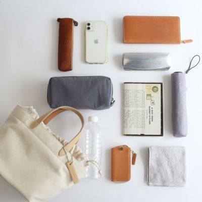 8号帆布の巾着ミニトート | 香久山鞄