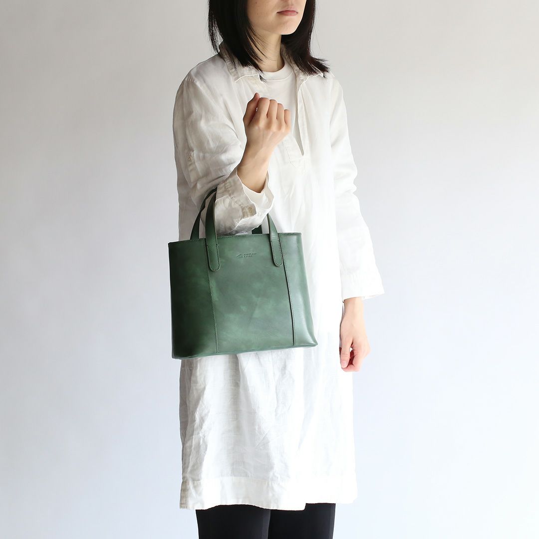 オリーブレザーミニトート | 香久山鞄